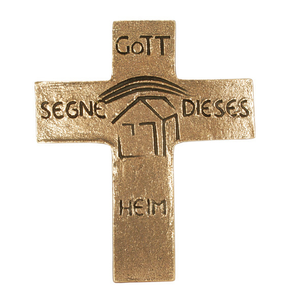 Haussegen Kreuz - »Gott segne dieses Heim«