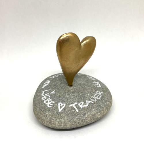Stein mit Herz »Trauer ist ein Ausdruck von Liebe«